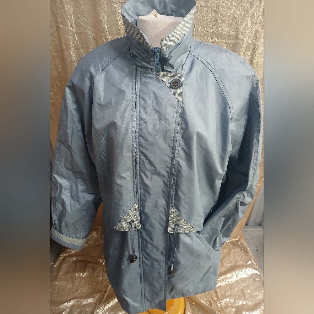 Women's First Street All Weather Water Proof Blue Light Weight Traveler Jacket L - Picture 11 of 15